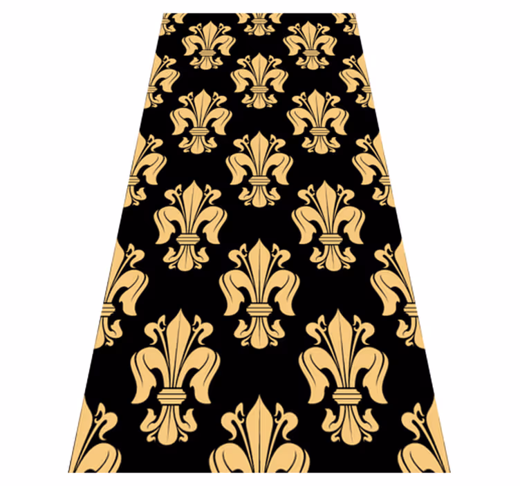 Tapis vinyle rétro motif fleur-de-lis - TenStickers