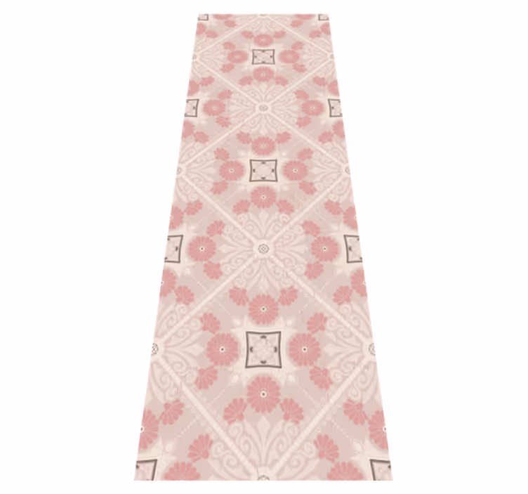 Tapis vinyle rétro motif vintage pastel - TenStickers