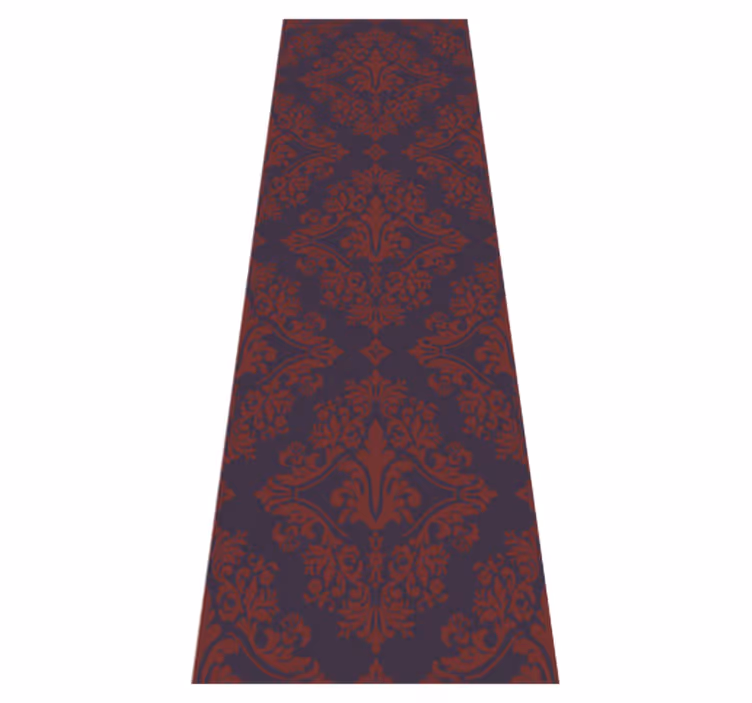 Tapis vinyle rétro motif rouge et violet - TenStickers