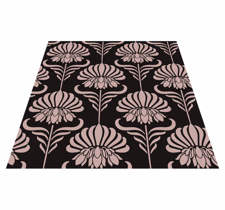 Tapis vinyle rétro motifs art nouveau - TenStickers