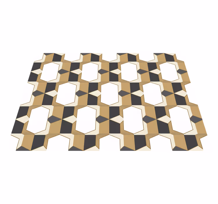 Tapis vinyle rétro à motif damier - TenStickers
