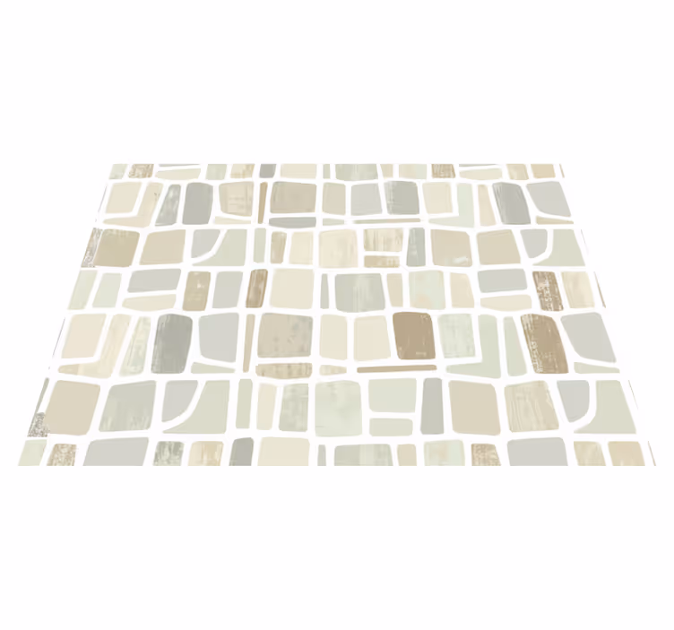 Tapis vinyle rétro formes géométriques claires - TenStickers