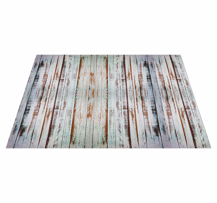 Tapis vinyle rétro effet bois dénudé - TenStickers