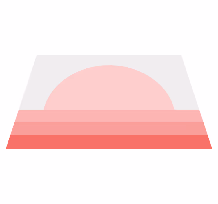 Tapis vinyle rétro coucher de soleil rose années 70 - TenStickers
