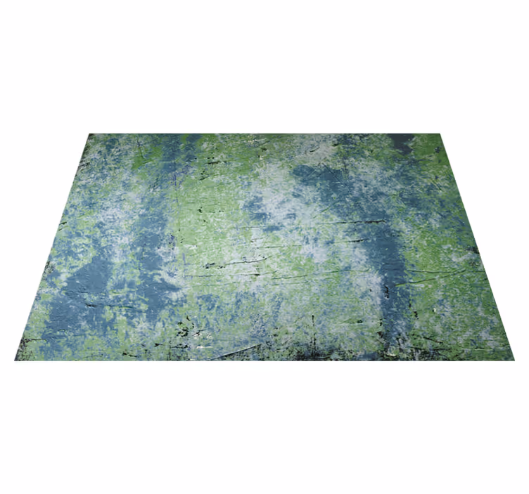 Tapis vinyle rétro nuances de bleu vintage - TenStickers