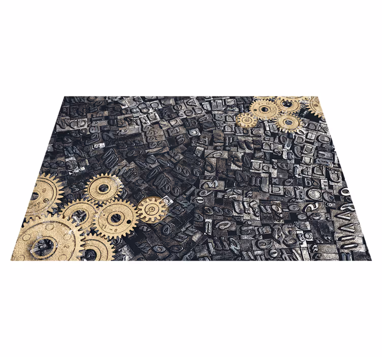 Tapis vinyle rétro 3d métal nostalgique - TenStickers