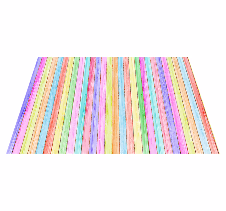 Tapis vinyle texture planches de bois colorées - TenStickers