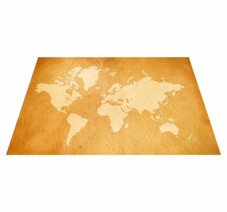 Tapis vinyle carte du monde murale vintage - TenStickers