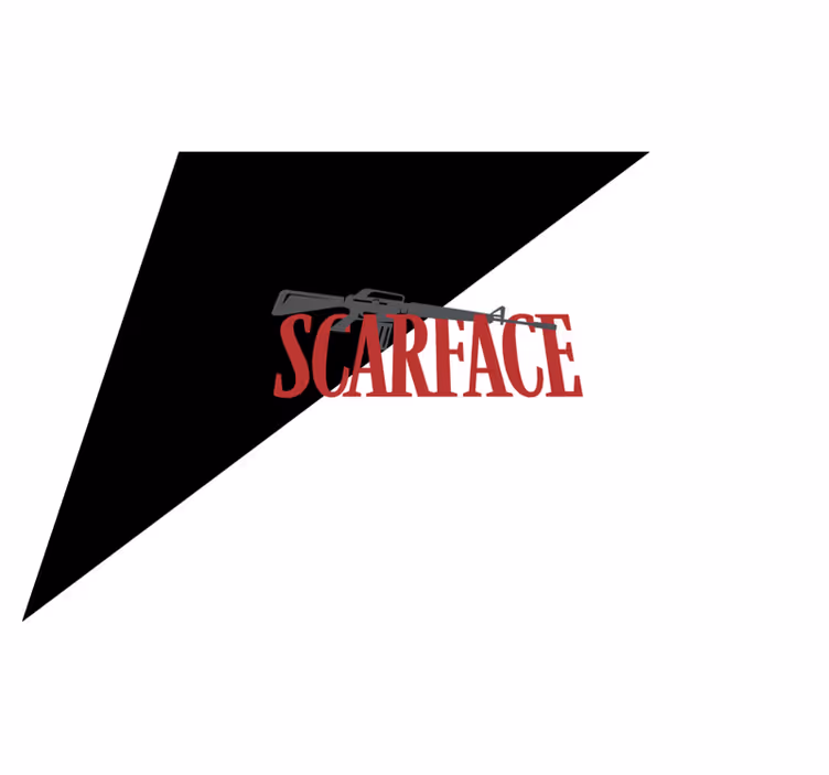 Tapis vinyle citation image de film scarface avec texte - TenStickers