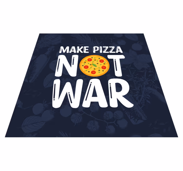 Tapis vinyle citation des phrases amusantes sur la pizza - TenStickers