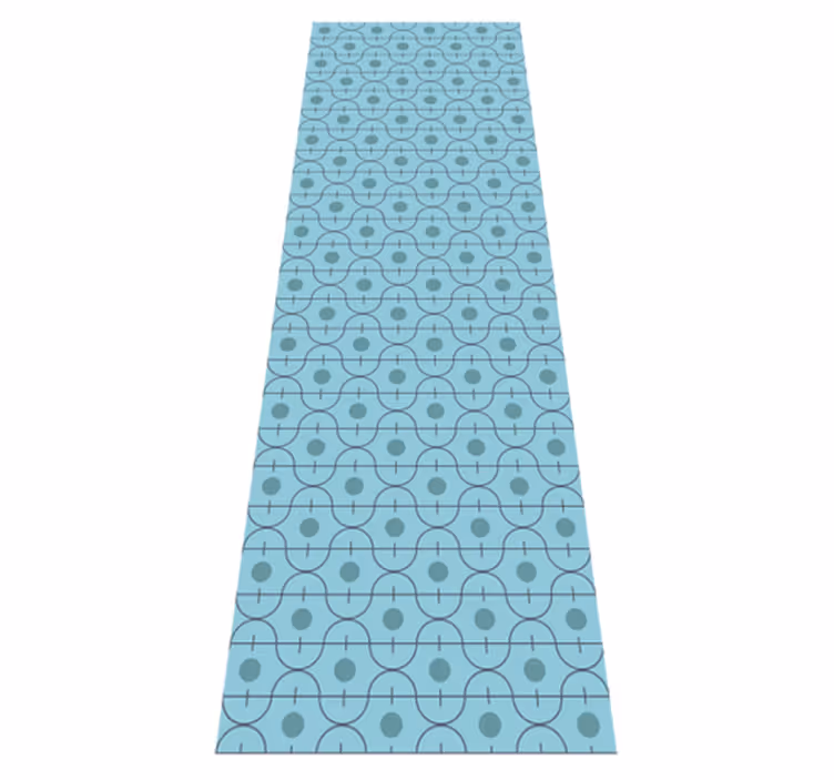 Tapis vinyle texture motif géométrique bleu japonais - TenStickers
