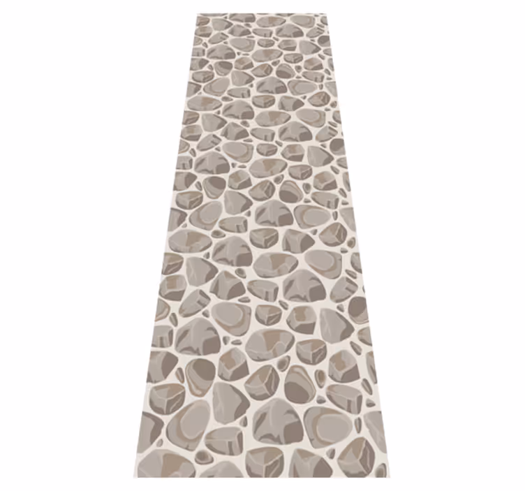 Tapis vinyle texture effet pierres rustiques japandi - TenStickers