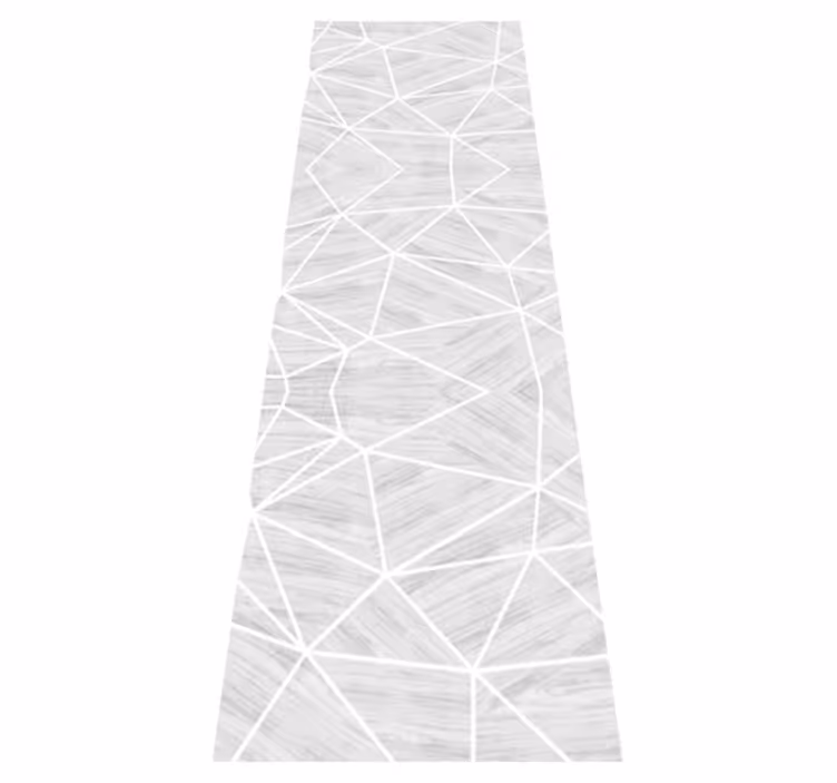 Tapis vinyle texture motif géométrique bois argenté - TenStickers