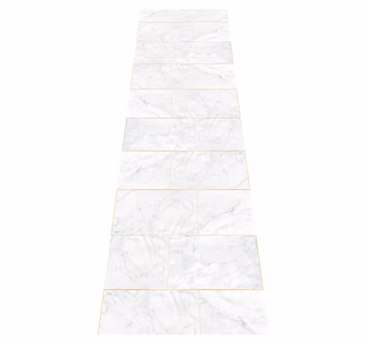 Tapis vinyle texture marbre or tons gris - TenStickers