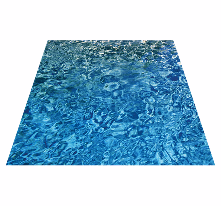 Tapis vinyle texture eau réaliste bleue - TenStickers