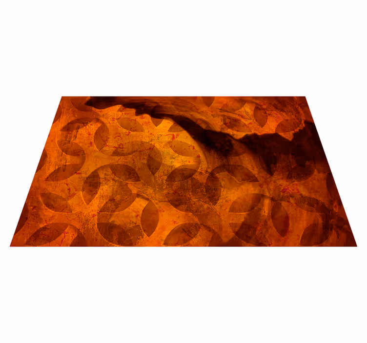 Tapis vinyles géométriques abstraits orange - TenStickers