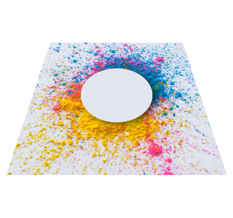 Tapis vinyles géométriques Éclaboussure circulaire - TenStickers