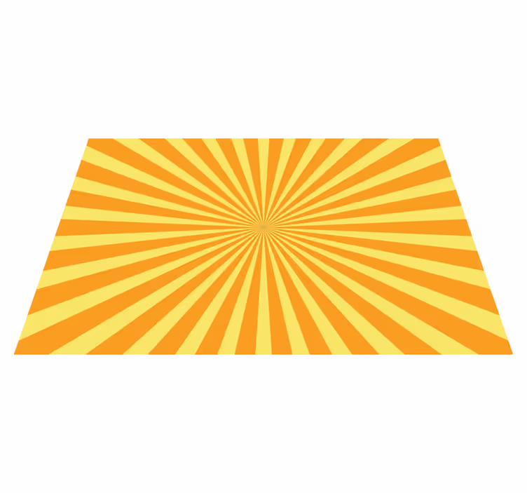 Tapis vinyles géométriques coucher de soleil abstrait orange - TenStickers
