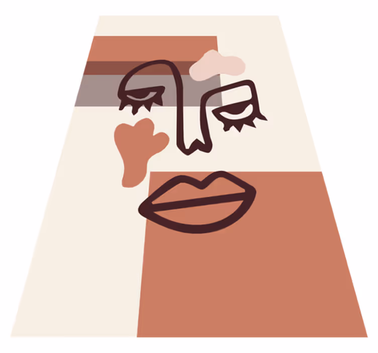 Tapis vinyles géométriques femme abstraite - TenStickers