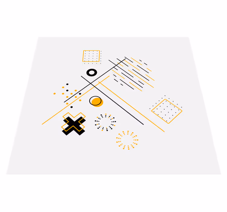 Tapis vinyles géométriques cercles concentriques - TenStickers
