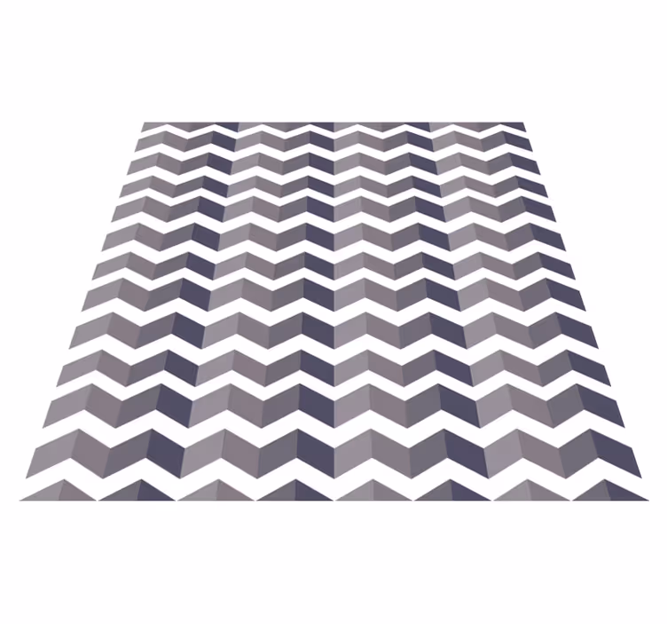Tapis vinyles géométriques motif zigzag noir et blanc - TenStickers