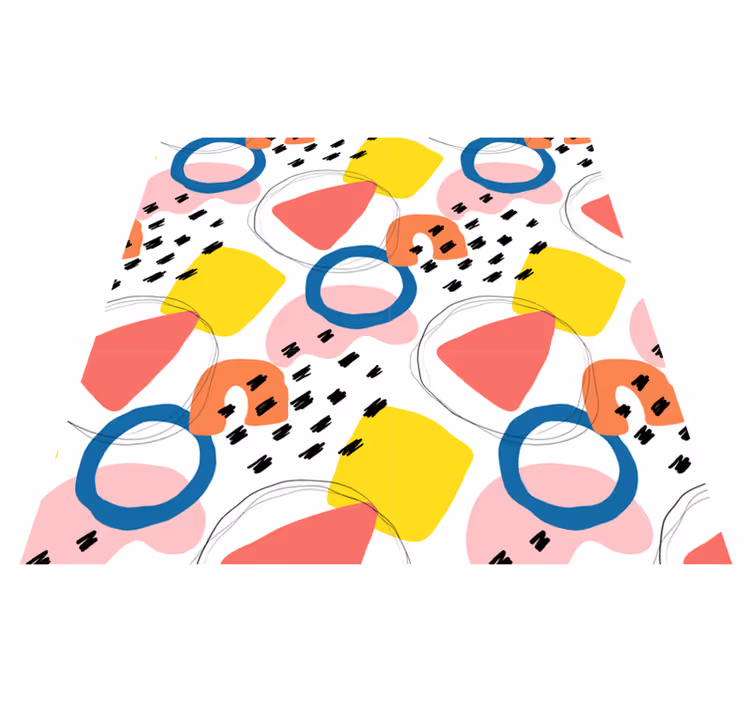 Tapis vinyles géométriques motif artistique géométrique - TenStickers