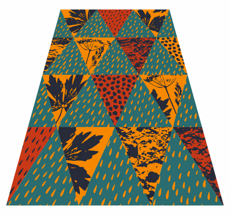 Tapis vinyles géométriques art géométrique pluie - TenStickers