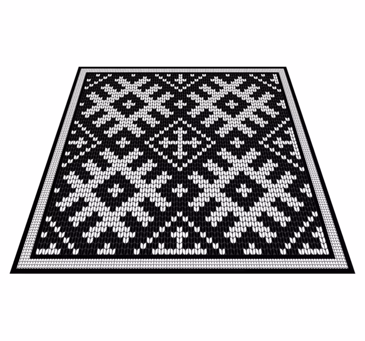 Tapis vinyles géométriques motif carrés vikings - TenStickers