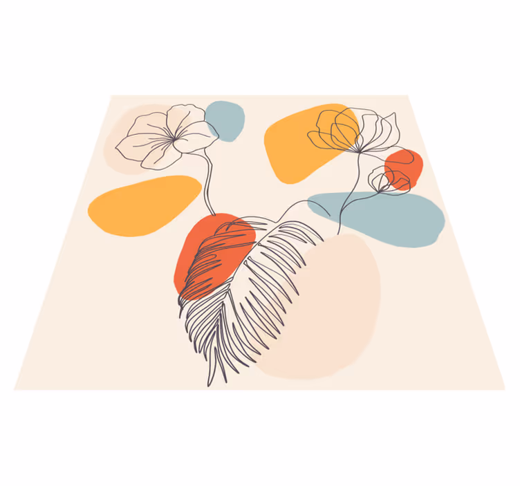 Tapis vinyles géométriques art mural botanique - TenStickers