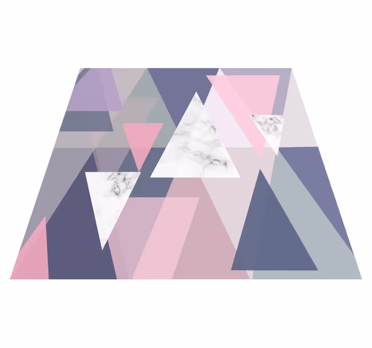 Tapis vinyles géométriques art mural 3d triangles - TenStickers