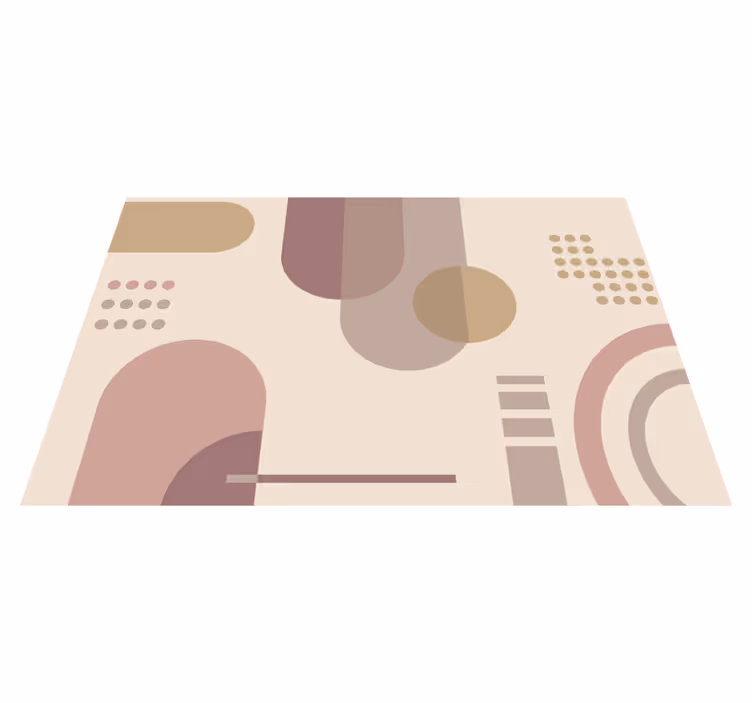 Tapis vinyles géométriques motif gris et marron - TenStickers