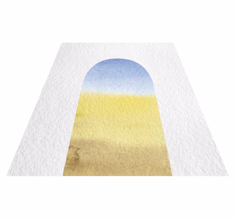 Tapis vinyles géométriques arc en aquarelle - TenStickers