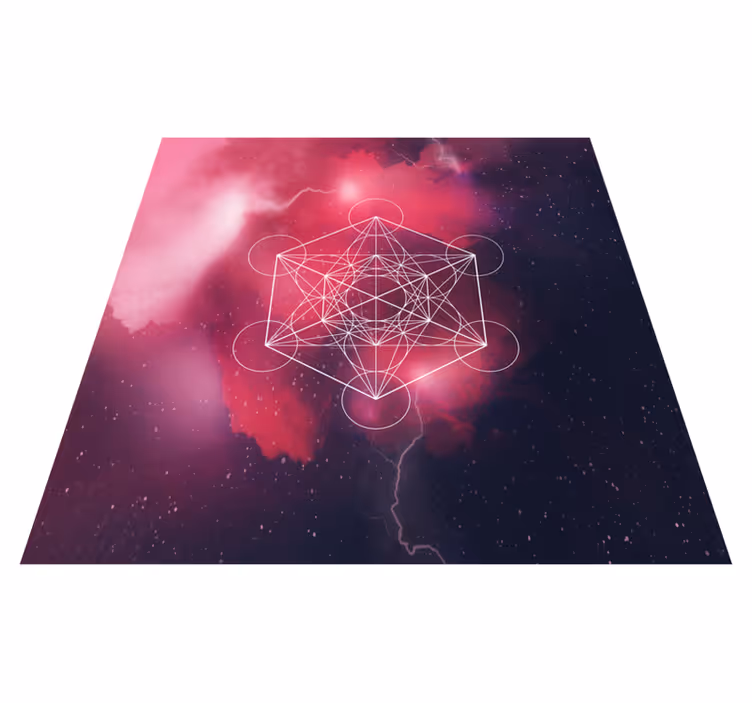 Tapis vinyles géométriques symbole métatron - TenStickers
