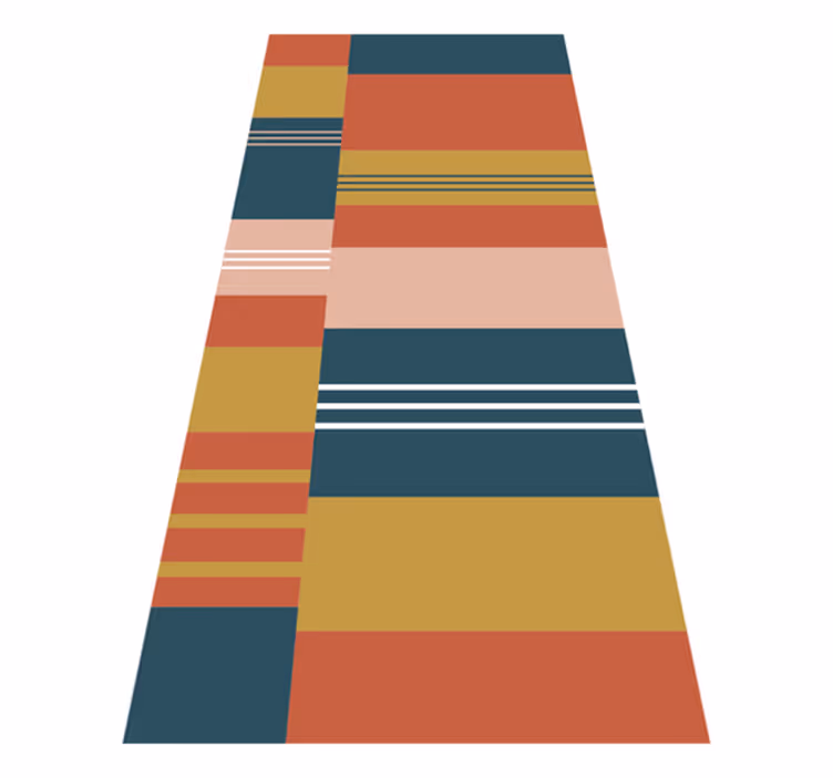 Tapis vinyles géométriques lignes de blocs abstraits - TenStickers