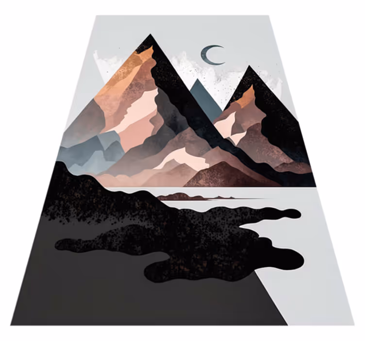 Tapis vinyles géométriques montagnes nordiques - TenStickers