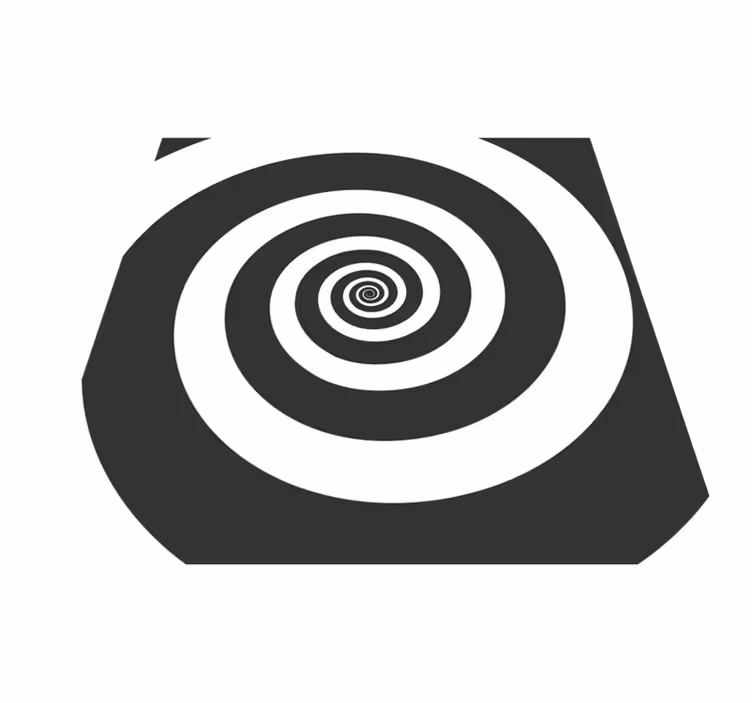 Tapis vinyles géométriques mouvement spirale - TenStickers
