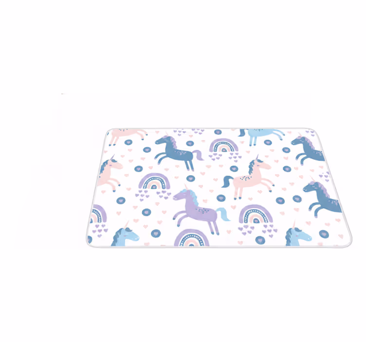 Tapis vinyle pour enfants motif licornes pastel - TenStickers