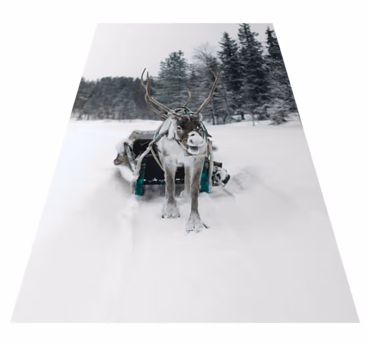Tapis vinyle noël renne de noël - TenStickers