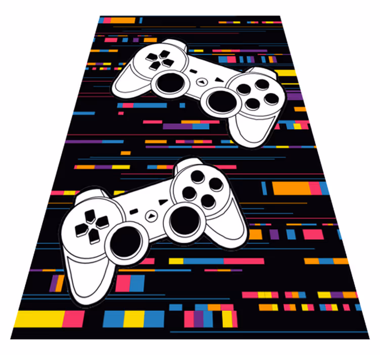 Tapis vinyle jeux console télécommande multicolore - TenStickers