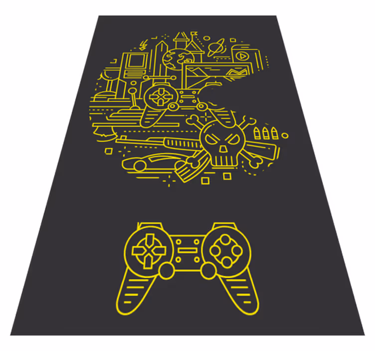 Tapis vinyle jeux sucette jaune - TenStickers
