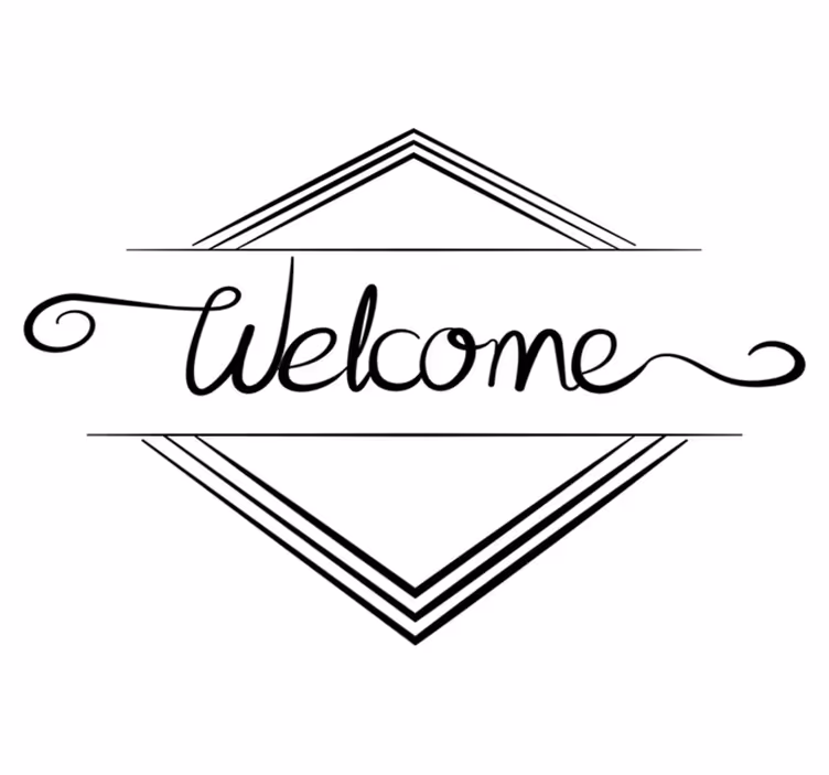 Tapis vinyle entrée style minimaliste bienvenue - TenStickers