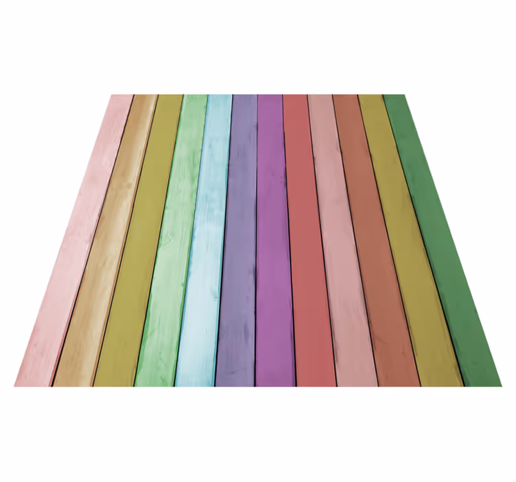 Tapis vinyle entrée lames de bois claires - TenStickers