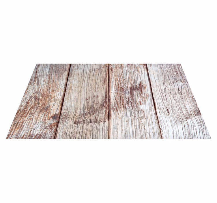Tapis vinyle entrée lattes en bois brun clair - TenStickers
