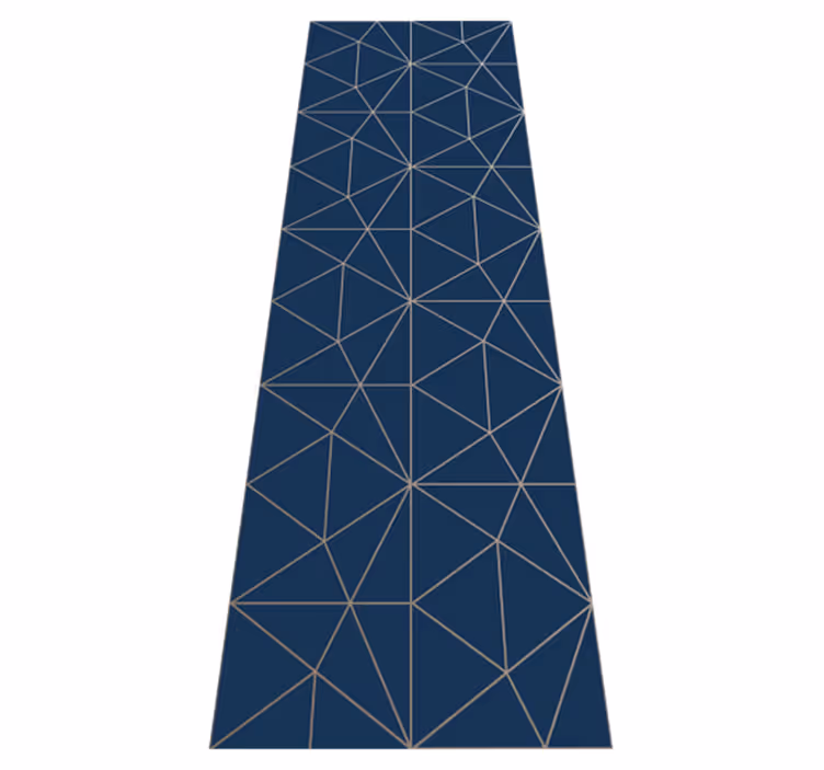 Tapis vinyle salon prisme triangulaire géométrique - TenStickers