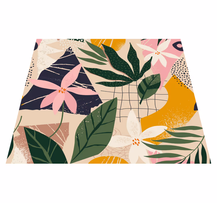 Tapis vinyle salon un jardin chez soi - TenStickers
