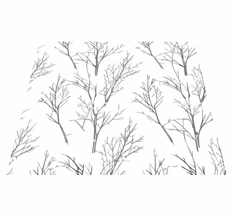 Tapis vinyle gris branches fines - TenStickers