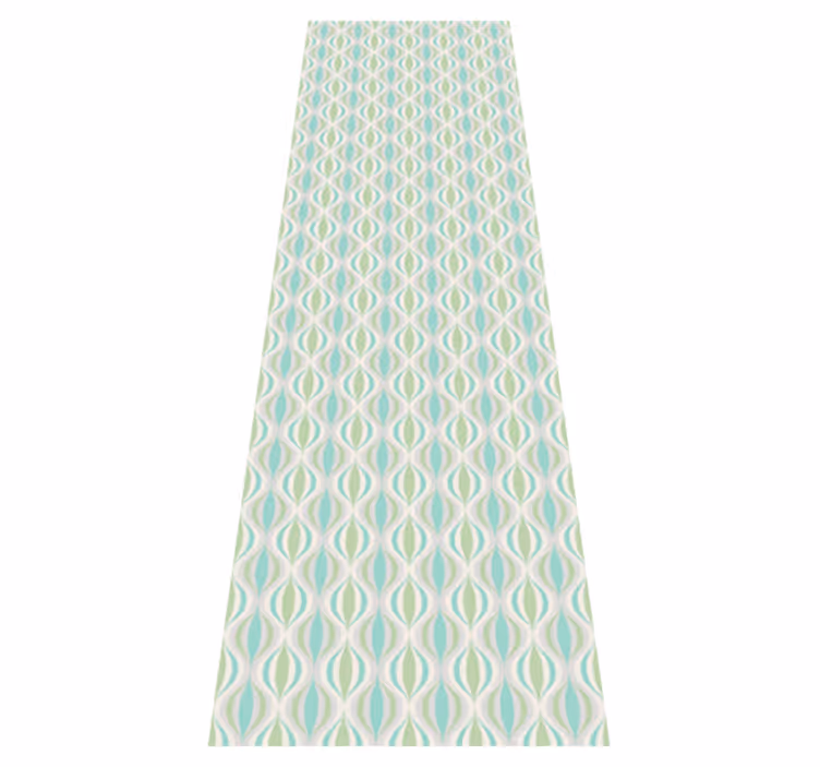 Tapis vinyle couloir motif années 70 couleurs claires - TenStickers