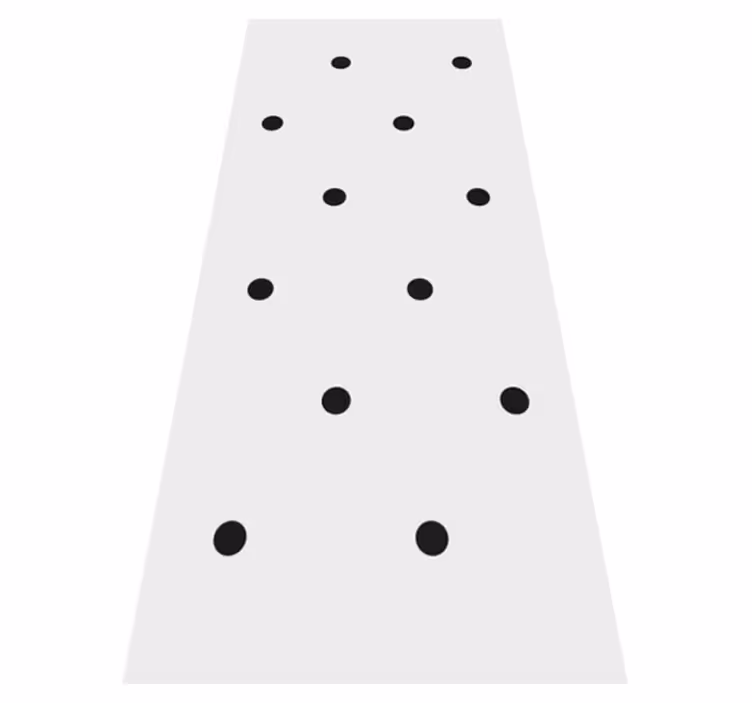 Tapis vinyle couloir pois noirs style nordique - TenStickers