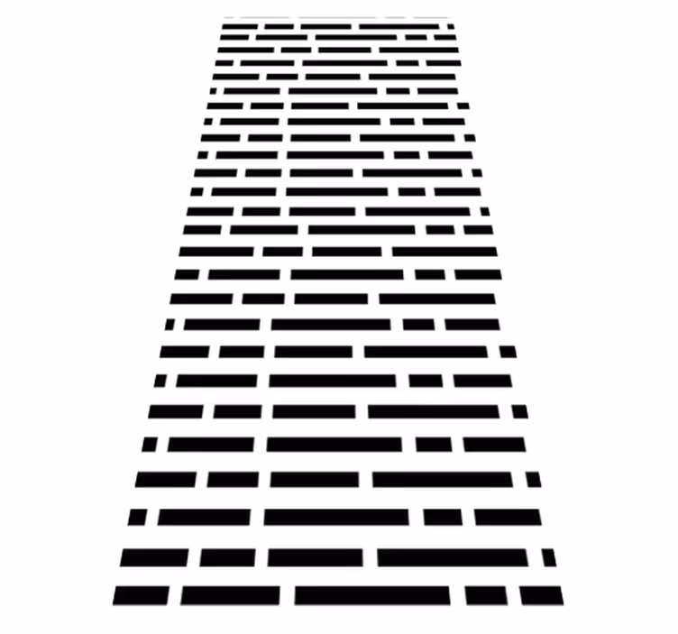 Tapis vinyle couloir rectangles noir et blanc nordiques - TenStickers