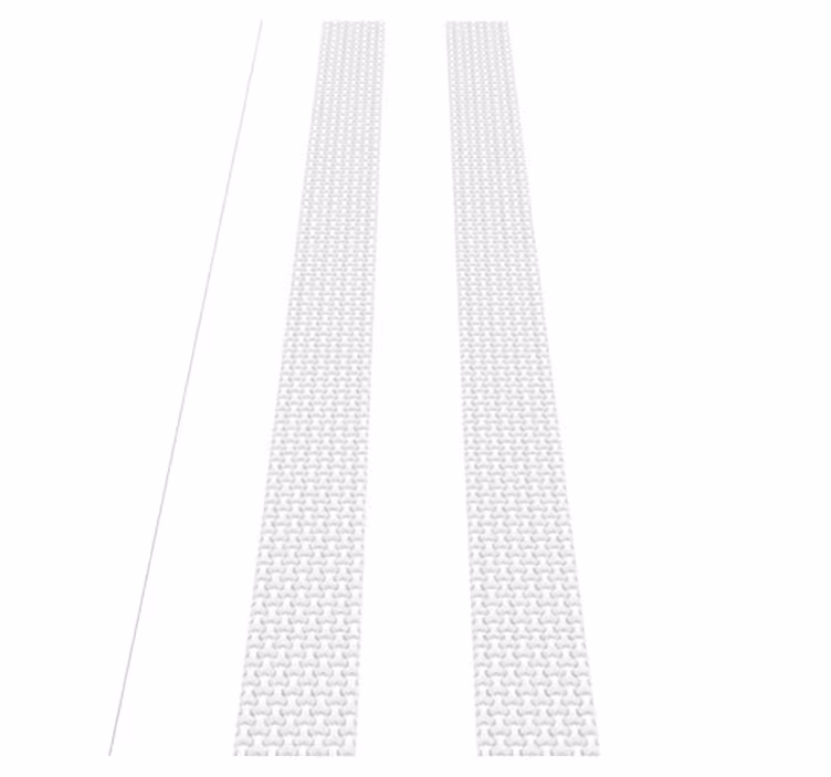 Tapis vinyle couloir rayures verticales 3d blanches - TenStickers